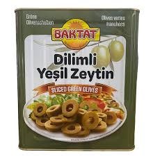 Baktat Dilimli Yeşil Zeytin 2 Kg 