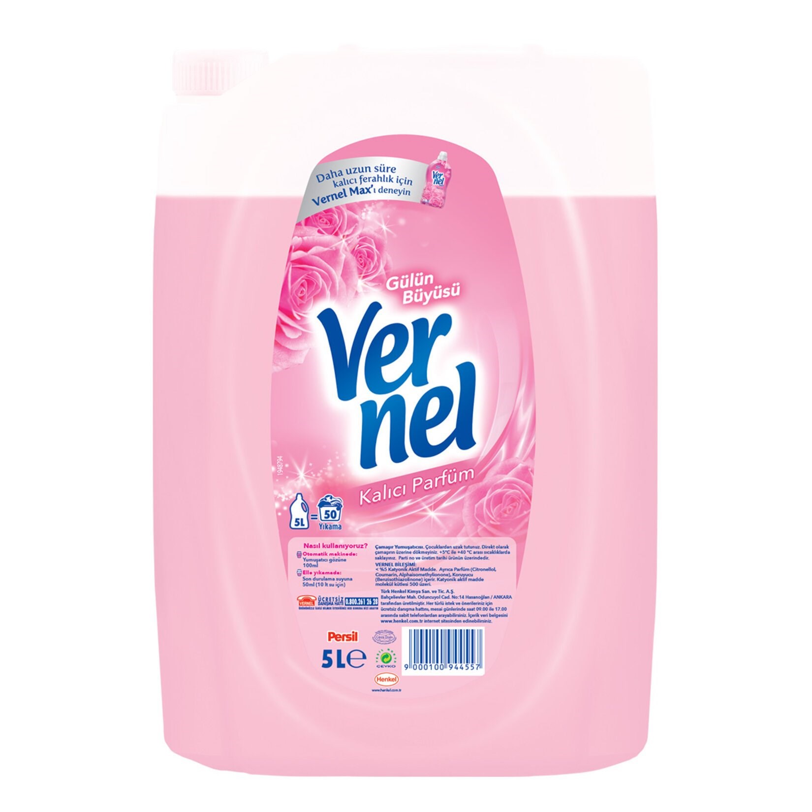 Vernel Gül Yumuşatıcı 5Lt 