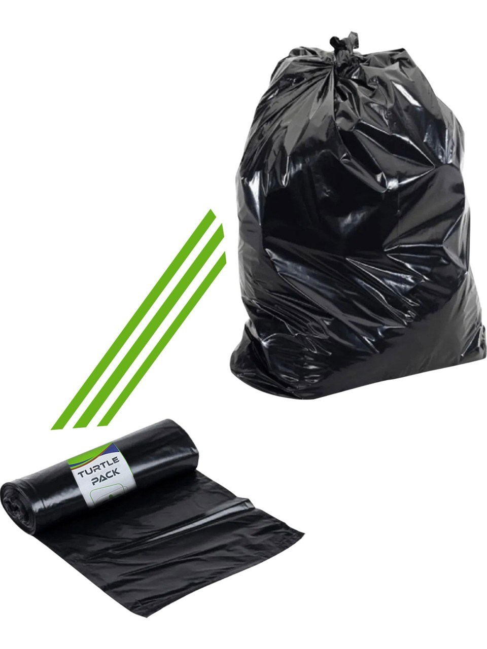 Turtle Pack End.Çöp Tor.Jumbo 10 lu (80*110) Siyah 400 Gr  