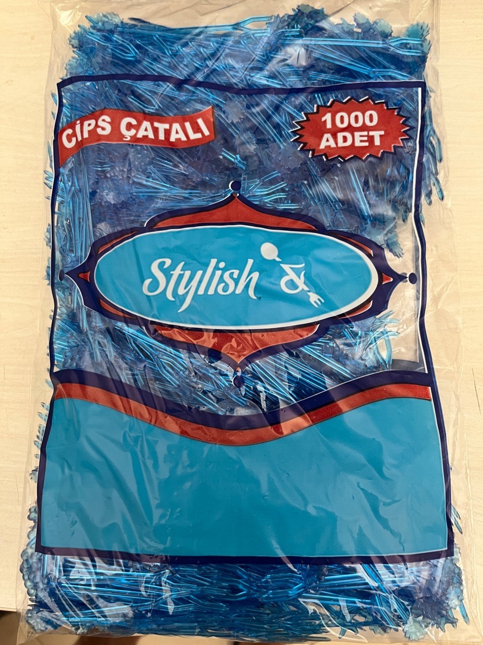 Stylish Renkli Cips Çatalı 1000 Adet 