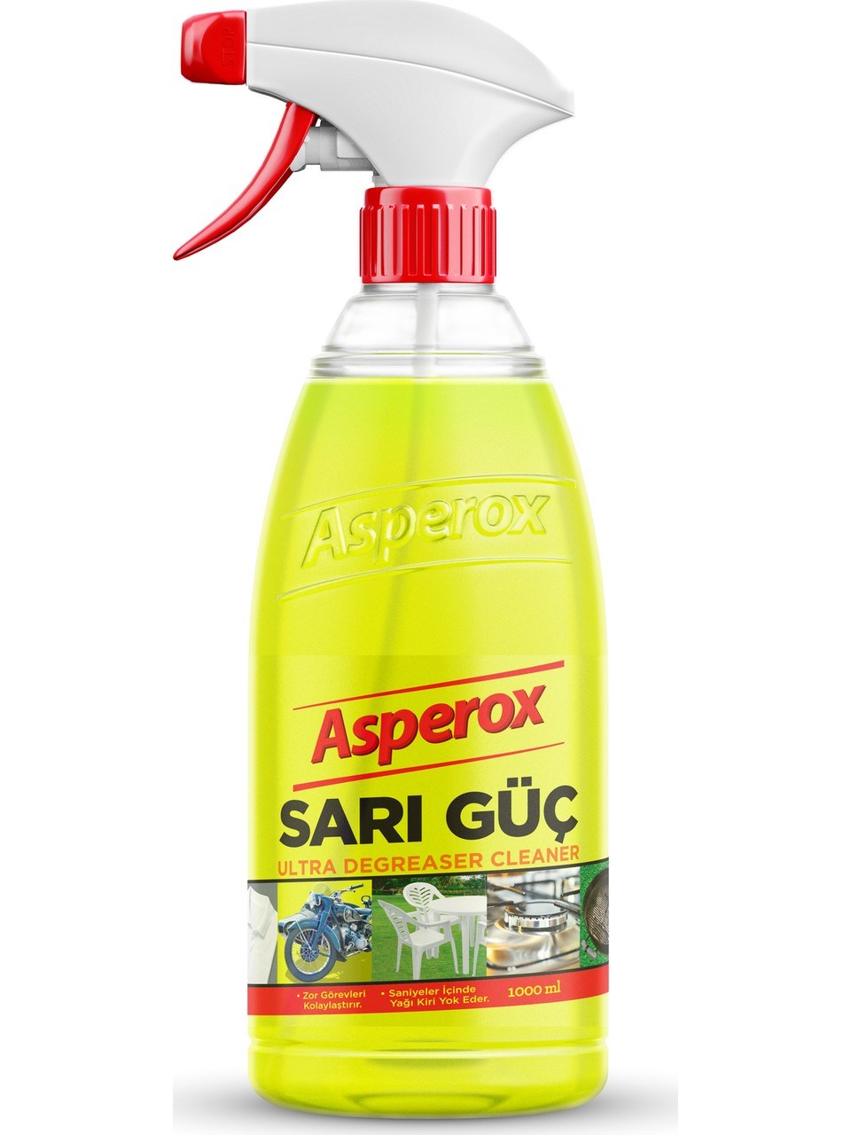 Asperox Sarı Güç 1Lt 1 Ultra Yağ Çözücü 