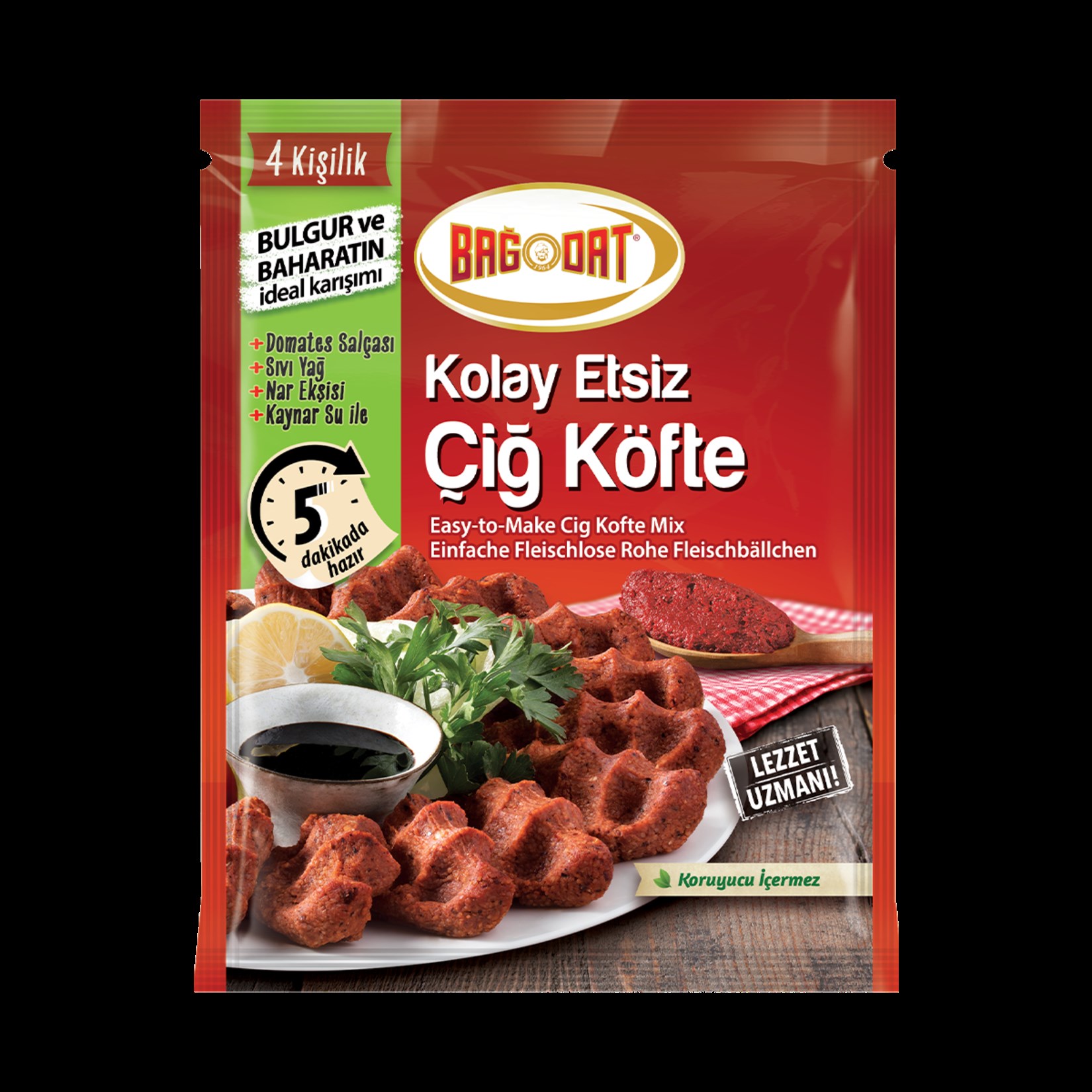 Bağdat Kolay Etsiz Çiğ Köfte 120 Gr 