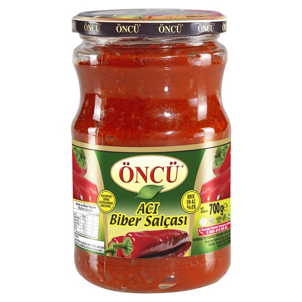 Öncü Acı Biber Salçası Cam 700 Gr. 