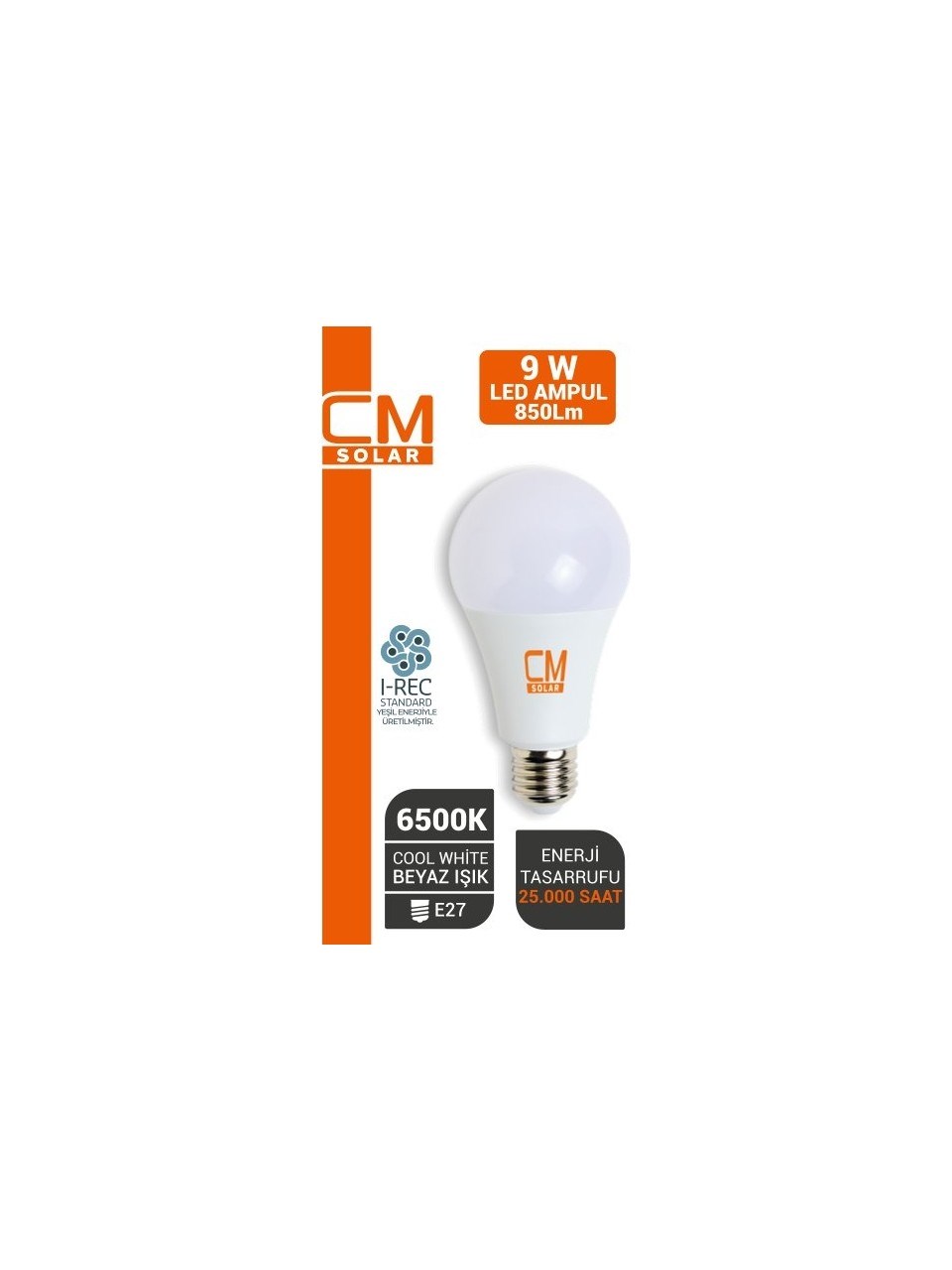 Cm Led Ampul 9W 6500K E27 (0965) (Beyaz)   