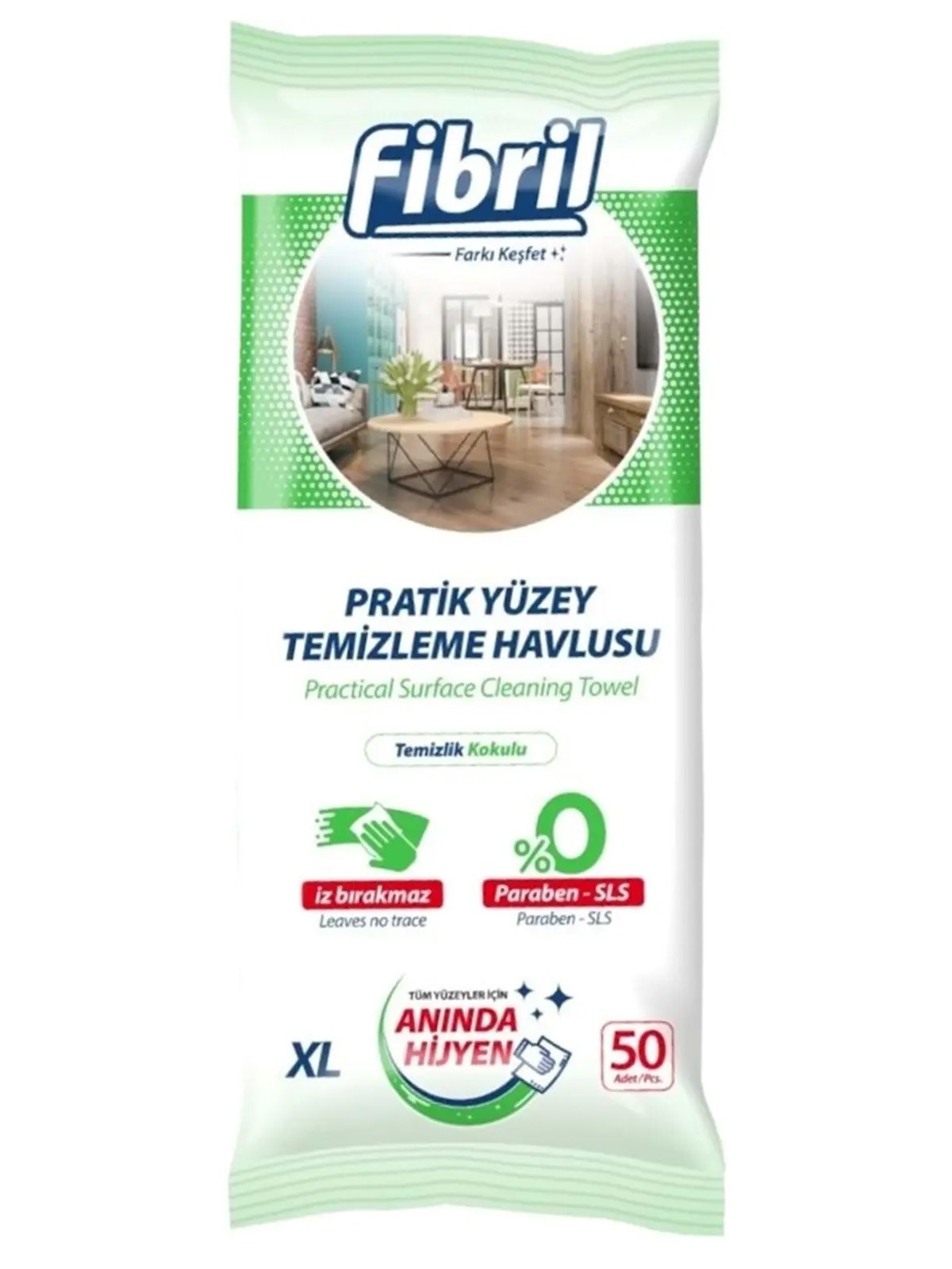 Fibril Yüzey Temizleme Temizlik Kokulu 50li 