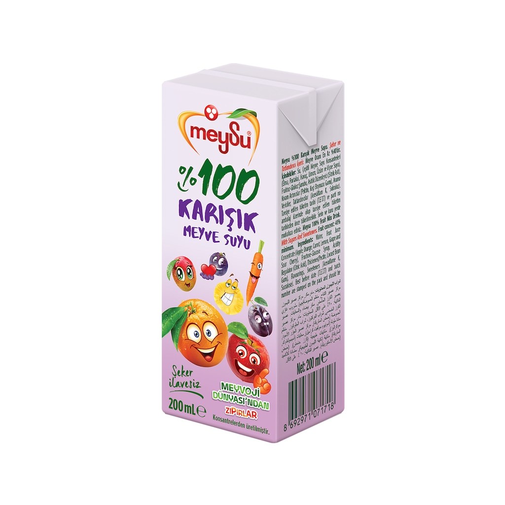 Meysu %100 Karışık Meyve Suyu 200 Ml 