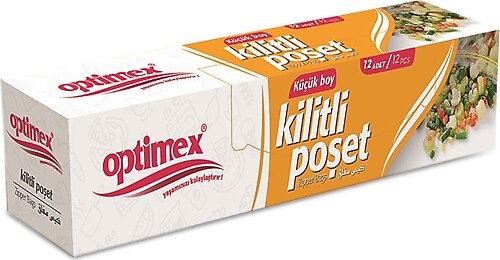Optimex Kilitli Buz Dolabı Poşeti Küçük Boy 12 Adet 
